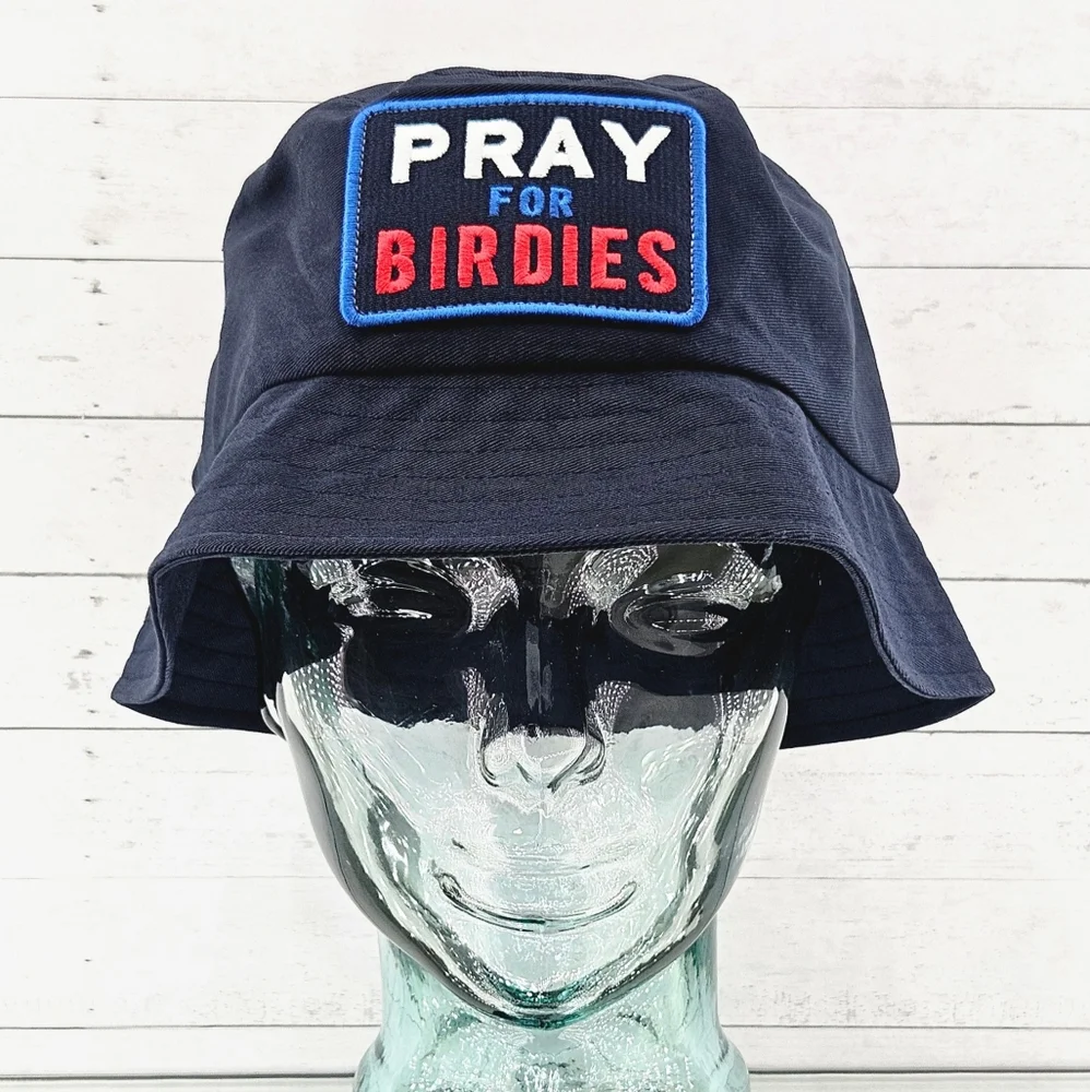 G/FORE Hat Bucket Hat Twilight Blue Pray For Birdies 100% Cotton Golf Hat Gift